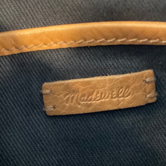 MADEWELL The Simple Crossbody Multi Striped Tan Leather Bag - Picture 10 of 11